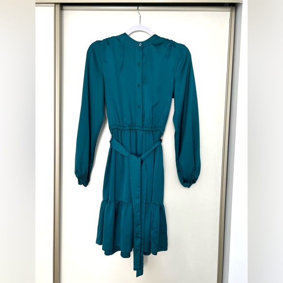 DKNY, Women, Fit and Flare Dress, Turquoise, long sleeve, Size 2, - Picture 1 of 4